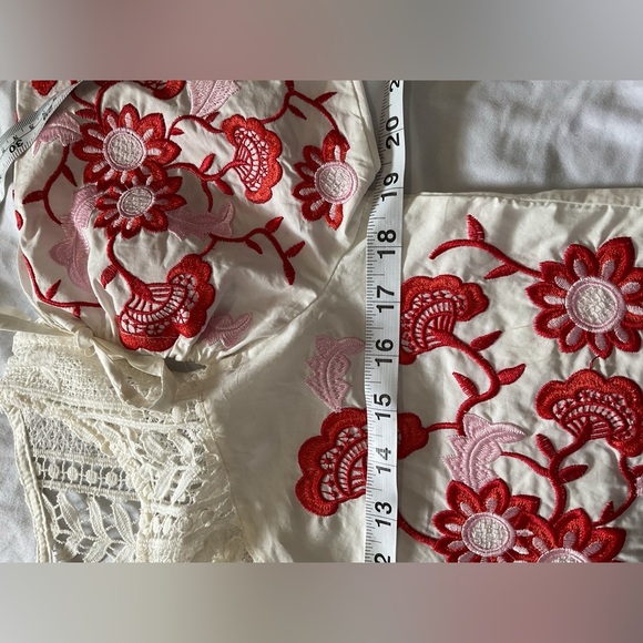 Morning Crop top Small Embroidered Lace Boho Cottagecore - Picture 7 of 7